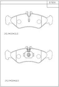 KD7028 ASIMCO Комплект тормозных колодок, дисковый тормоз KD7028 ASIMCO Комплект тормозных колодок, дисковый тормоз