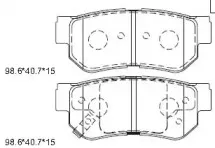 KD9704 ASIMCO Комплект тормозных колодок, дисковый тормоз KD9704 ASIMCO Комплект тормозных колодок, дисковый тормоз