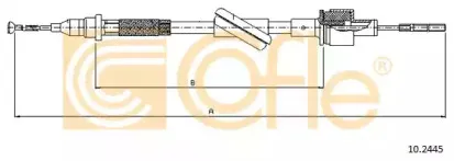 10.2445 COFLE Трос, управление сцеплением 10.2445 COFLE Трос, управление сцеплением