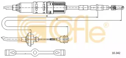 10.342 COFLE Трос, управление сцеплением 10.342 COFLE Трос, управление сцеплением