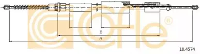 10.4574 COFLE Трос, стояночная тормозная система 10.4574 COFLE Трос, стояночная тормозная система