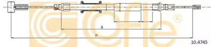 10.4745 COFLE Трос, стояночная тормозная система 10.4745 COFLE Трос, стояночная тормозная система