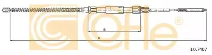 10.7407 COFLE Трос, стояночная тормозная система 10.7407 COFLE Трос, стояночная тормозная система