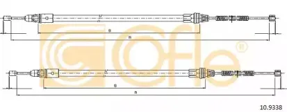 10.9338 COFLE Трос, стояночная тормозная система 10.9338 COFLE Трос, стояночная тормозная система