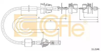 11.2146 COFLE Трос, управление сцеплением 11.2146 COFLE Трос, управление сцеплением