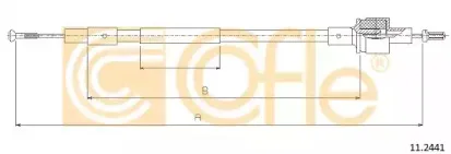 11.2441 COFLE Трос, управление сцеплением 11.2441 COFLE Трос, управление сцеплением