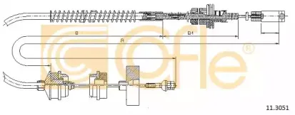 11.3051 COFLE Трос, управление сцеплением 11.3051 COFLE Трос, управление сцеплением