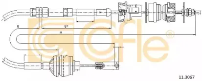 11.3067 COFLE Трос, управление сцеплением 11.3067 COFLE Трос, управление сцеплением