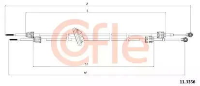 11.3356 COFLE Трос, ступенчатая коробка передач 11.3356 COFLE Трос, ступенчатая коробка передач