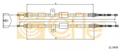11.5459 COFLE Трос, стояночная тормозная система 11.5459 COFLE Трос, стояночная тормозная система