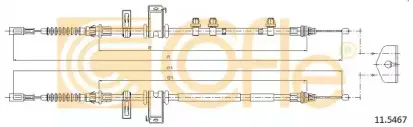 11.5467 COFLE Трос, стояночная тормозная система 11.5467 COFLE Трос, стояночная тормозная система