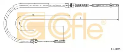 11.6025 COFLE Трос, стояночная тормозная система 11.6025 COFLE Трос, стояночная тормозная система