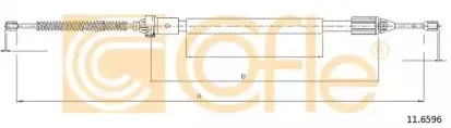 11.6596 COFLE Трос, стояночная тормозная система 11.6596 COFLE Трос, стояночная тормозная система