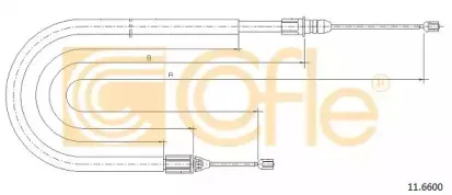 11.6600 COFLE Трос, стояночная тормозная система 11.6600 COFLE Трос, стояночная тормозная система