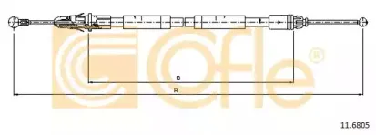 11.6805 COFLE Трос, стояночная тормозная система 11.6805 COFLE Трос, стояночная тормозная система