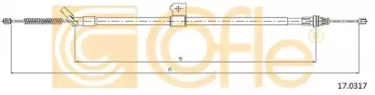 17.0317 COFLE Трос, стояночная тормозная система 17.0317 COFLE Трос, стояночная тормозная система