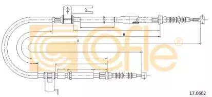 17.0602 COFLE Трос, стояночная тормозная система 17.0602 COFLE Трос, стояночная тормозная система