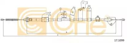 17.1099 COFLE Трос, стояночная тормозная система 17.1099 COFLE Трос, стояночная тормозная система