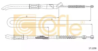 17.1298 COFLE Трос, стояночная тормозная система 17.1298 COFLE Трос, стояночная тормозная система