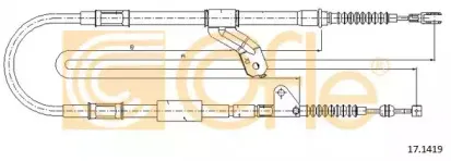17.1419 COFLE Трос, стояночная тормозная система 17.1419 COFLE Трос, стояночная тормозная система