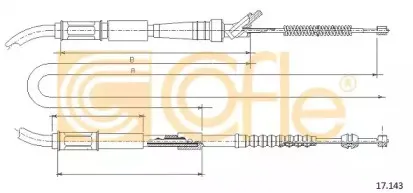 17.143 COFLE Трос, стояночная тормозная система 17.143 COFLE Трос, стояночная тормозная система