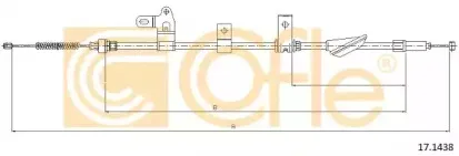 17.1438 COFLE Трос, стояночная тормозная система 17.1438 COFLE Трос, стояночная тормозная система