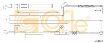 17.1512 COFLE Трос, стояночная тормозная система 17.1512 COFLE Трос, стояночная тормозная система