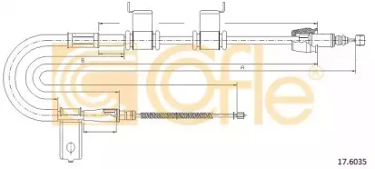 17.6035 COFLE Трос, стояночная тормозная система 17.6035 COFLE Трос, стояночная тормозная система