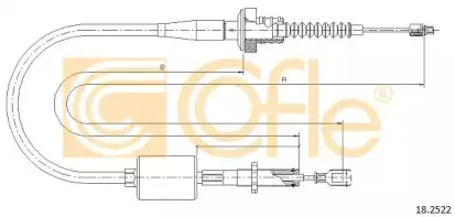 18.2522 COFLE Трос, управление сцеплением 18.2522 COFLE Трос, управление сцеплением