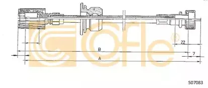 S07083 COFLE Тросик спидометра S07083 COFLE Тросик спидометра