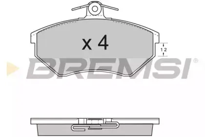 BP2531 BREMSI Комплект тормозных колодок, дисковый тормоз BP2531 BREMSI Комплект тормозных колодок, дисковый тормоз
