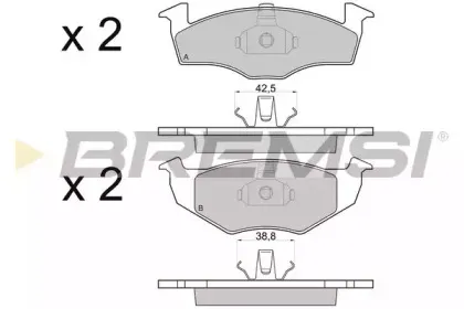 BP2682 BREMSI Комплект тормозных колодок, дисковый тормоз BP2682 BREMSI Комплект тормозных колодок, дисковый тормоз