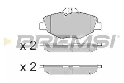 BP3020 BREMSI Комплект тормозных колодок, дисковый тормоз BP3020 BREMSI Комплект тормозных колодок, дисковый тормоз