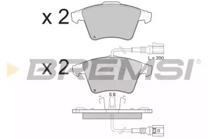 BP3134 BREMSI Комплект тормозных колодок, дисковый тормоз BP3134 BREMSI Комплект тормозных колодок, дисковый тормоз