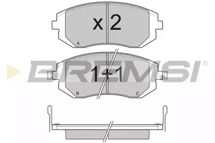 BP3158 BREMSI Комплект тормозных колодок, дисковый тормоз BP3158 BREMSI Комплект тормозных колодок, дисковый тормоз