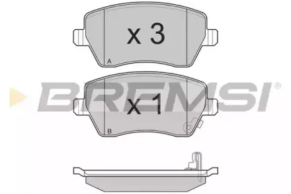 BP3248 BREMSI Комплект тормозных колодок, дисковый тормоз BP3248 BREMSI Комплект тормозных колодок, дисковый тормоз