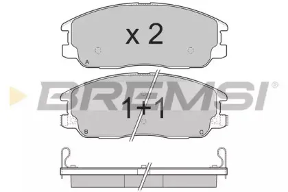 BP3268 BREMSI Комплект тормозных колодок, дисковый тормоз BP3268 BREMSI Комплект тормозных колодок, дисковый тормоз