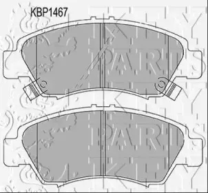 KBP1467 KEY PARTS Комплект тормозных колодок, дисковый тормоз KBP1467 KEY PARTS Комплект тормозных колодок, дисковый тормоз