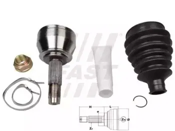 FT25072K FAST Шарнирный комплект, приводной вал FT25072K FAST Шарнирный комплект, приводной вал