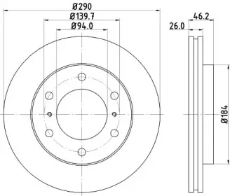 ND3016K NISSHINBO Тормозной диск ND3016K NISSHINBO Тормозной диск