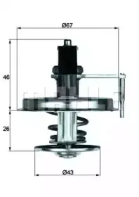 TX 22 75D BEHR Термостат, охлаждающая жидкость TX 22 75D BEHR Термостат, охлаждающая жидкость