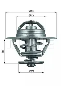 TX 93 74D BEHR Термостат, охлаждающая жидкость TX 93 74D BEHR Термостат, охлаждающая жидкость