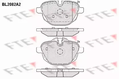 BL2082A2 FTE Комплект тормозных колодок, дисковый тормоз BL2082A2 FTE Комплект тормозных колодок, дисковый тормоз
