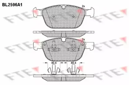 BL2596A1 FTE Комплект тормозных колодок, дисковый тормоз BL2596A1 FTE Комплект тормозных колодок, дисковый тормоз