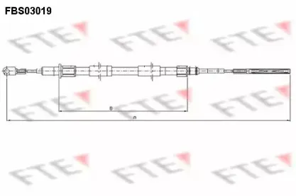 FBS03019 FTE Трос, стояночная тормозная система FBS03019 FTE Трос, стояночная тормозная система