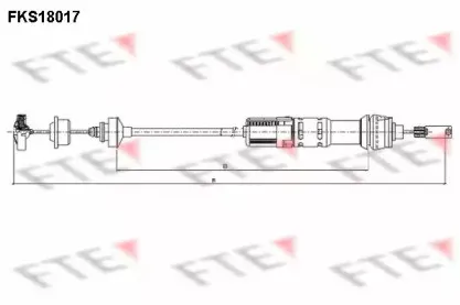 FKS18017 FTE Трос, управление сцеплением FKS18017 FTE Трос, управление сцеплением
