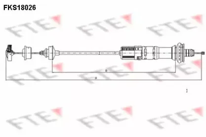 FKS18026 FTE Трос, управление сцеплением FKS18026 FTE Трос, управление сцеплением