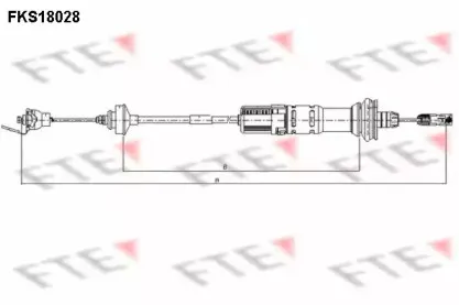FKS18028 FTE Трос, управление сцеплением FKS18028 FTE Трос, управление сцеплением