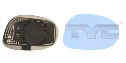 309-0100-1 TYC Зеркальное стекло, наружное зеркало 309-0100-1 TYC Зеркальное стекло, наружное зеркало