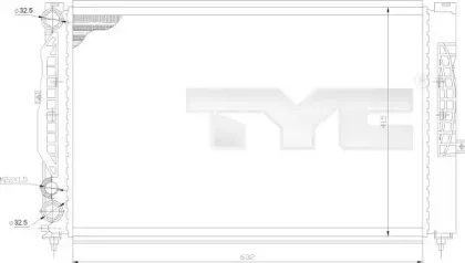 702-0011 TYC Радиатор, охлаждение двигателя 702-0011 TYC Радиатор, охлаждение двигателя
